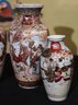 Hand-Painted Japanese Moriage Vases