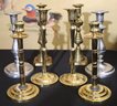 Collection Of 8 Assorted Candlesticks Includes Brass & RWP Pewter Sticks