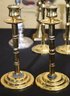 Collection Of 8 Assorted Candlesticks Includes Brass & RWP Pewter Sticks