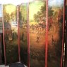 Vintage Hand Painted 4 Panel Screen