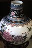 Large Hand Painted Chinese Floor Vase With Floral Design