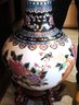 Large Hand Painted Chinese Floor Vase With Floral Design