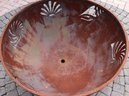 Large Cast Iron Fire Pit By Firepit Art.Com With Pierced Shell Design