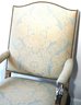 Highly Carved Regency Style Armchair Manufactured By Henredon Upholstery With Nail Head Accents