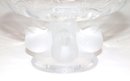 Beautiful Lalique Crystal Bowl With 4 Frosted Crystal Sparrows