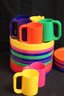 Large Collection Of Colorful Heller Design Plastic Dinnerware By Massimo Vignelli 12 Large Plates, 6 Lunch