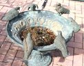 Vintage Bronze Birdbath