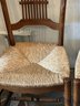 Lot Of 6  Country French Dining Chairs With Rattan Seats. Measure 20 X 17 X42 T. Seat Depth 17, Height