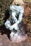 Vintage Thinking Man Bronze Garden Sculpture