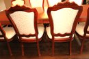 Thomasville Traditional Style Dining Room Table 10 Chairs. Also Includes Velvet Backed Table Pads.