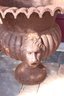 Pair Of Heavy Rustic Metal Garden Planter With Lion Head Accents