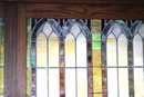 2nd Matching Vintage Stained Glass Door Panel With Magnificent Pattern & Colors Throughout
