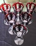 Set Of 6 Christofle Kawali Roemer Rouge Red Wine Glasses Made In France With Boxes Signed On The Bottom Of