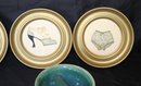 Handmade Glazed Pottery & Fun Lace B Paintings In Round Frames