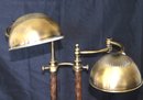 Vintage Brass Adjustable Dual Swing Arm Desk Lamp