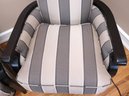 Swain Contemporary Armchairs With Quality Textured Striped Linen Fabric