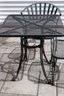 Quality Woodard Wrought Aluminum Outdoor Patio Set Includes A Square Table And 4 Chairs