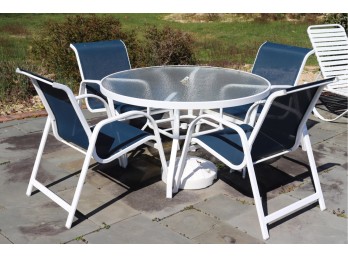 Aluminum And Glass Patio Set