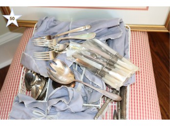 Assorted Vintage Silver-plate Flatware