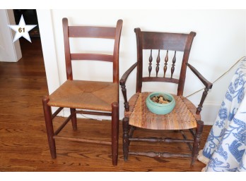 Antique Chairs And Vintage Pot