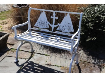 2 Vintage Metal Benches