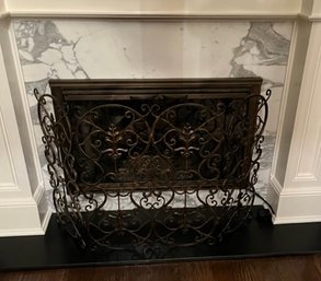 Metal And Ornate Fire Screen