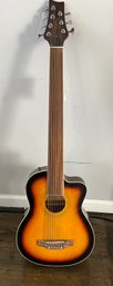 Maestro 7 Steel String Hand Crafted Acoustic/electric Bass Guitar Model AW-7 Fretless Bass Includes A Stand.