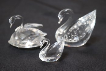 Swarovski Silver Crystal Swans