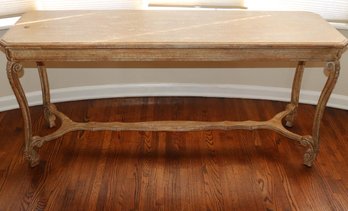 French Country Style Console Table With A Crackle Finish