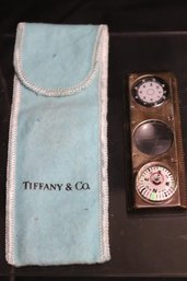 STERLING SILVER COMBO RULER / MAGNIFYING GLASS / THERMOMETER  COMPASS BY TIFFANY AND CO UNIQUE PIECE