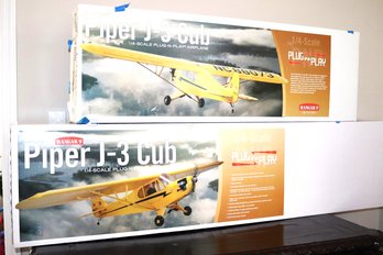 Hangar 9 Fly First Class Piper J-3 Club  Scale Plug N Play Plane, New In 2 Boxes