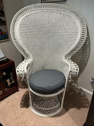 White Wicker Peacock Chair, For Special Occasions, Or Relaxing Days