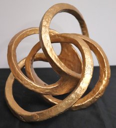 Large Gold Metal Cluster Knot Decor