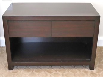Williams Sonoma Contemporary Night Stand With 2 Drawers, Finished On Both Sides