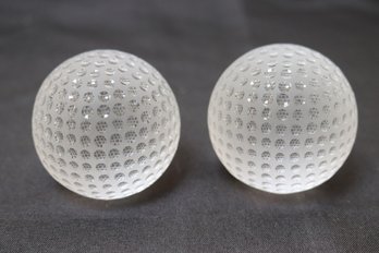 Including 2 Tiffany And Co Frosted Golf Ball Paperweights