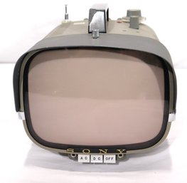 Vintage Sony Transistor Television Receiver Model 8-301 W, Includes Monitor Only No Power Cord