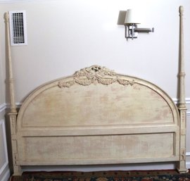 French Country Style King Size Headboard, Includes A Metal Frame.
