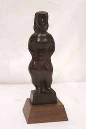 Chaim Gross Signed Bronze Sculpture/ Statue Of Curvaceous Nude.