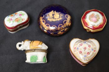 Assorted Minis Limoges Trinket Boxes