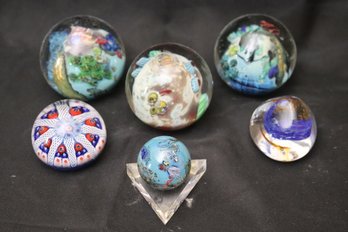 Collection Of Fine Blown Art Glass Paperweights Including Assorted Sized Signed Pieces
