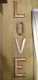 Gilt Wood LOVE Letters For Hanging On A Wall.