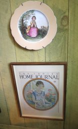 Decorative Plate Of Little Bo Peep And Ladies Home Journal Print.
