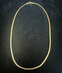 14K YG 18 Inch S-Link Necklace-Signed