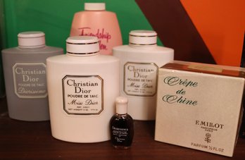 Collection Of Talc Powders Includes Christian Dior, Maja Fragrances Atomiser, Crme De Chine F. Millot, D