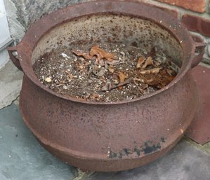 Rusty Iron Outdoor Planter With Handles