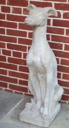 Large Life Size Cast Cement Greyhound/ Whippet Garden Statue Approx. 36- Inches Tall