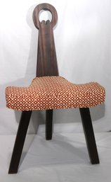 Vintage Wood Frame Birthing Chairwith Custom Seat Cushion