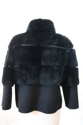Kelli Kouri Back Rex Fur Jacket Size Small