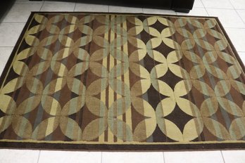 Home Dynamic Catalina Home Area Rug With Shades Of Brown And Blue Measuring Approximately 5 Feet X 7 Feet