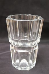 Elegant, Baccarat Crystal Edith Octagonal Modernist Vase